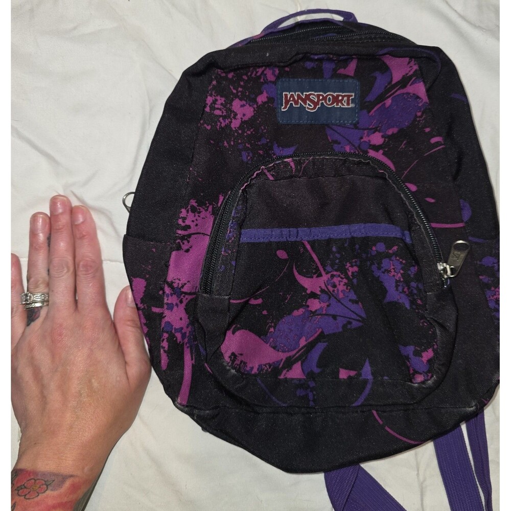 Jansport paint splatter design mini backpack bookbag purse bag tote!